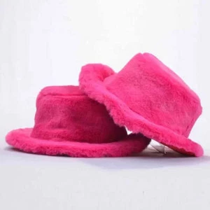 Men's Manzini Hot Pink | Red Bottom Faux Fur Hat NWT - Picture 1 of 3