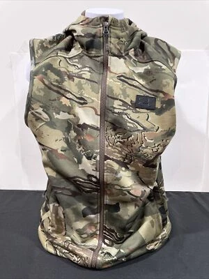 NWT Under Armour Rut Fleece Vest Hoodie Forest Camouflage Camo Sz S 1356288-988 - Image 1 of 4
