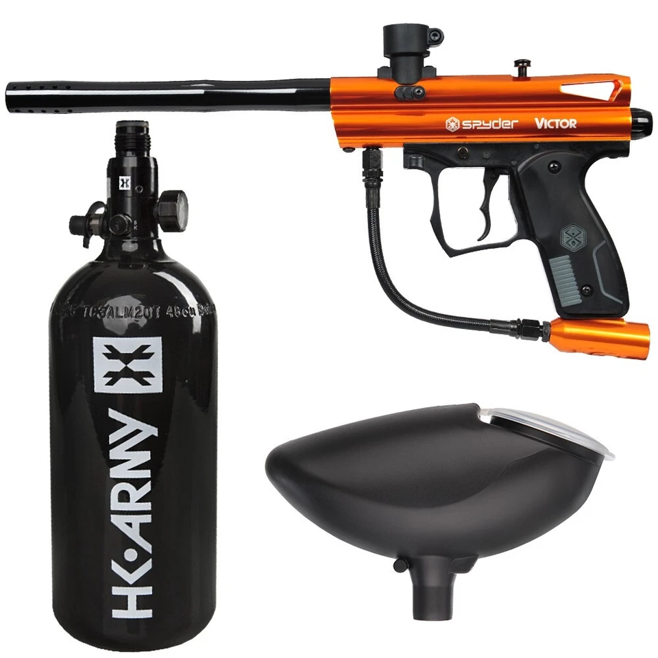 Kit de paquete de pistola de paintball Kingman Spyder Victor Entry - (naranja brillante) Foto 1 de 1
