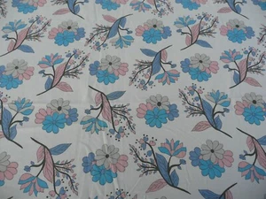 TISSU  VINTAGE  fleuri - Picture 1 of 5