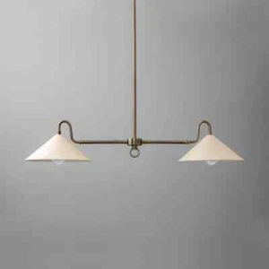 1950's Mid Century Antique Simms 3 Light Flush Mount Italian Modern Chandelier - Picture 1 of 3