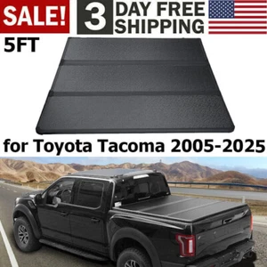 Hard 3-Fold Bed Cover Tonneau Cover Fits 2005-2025 Toyota Tacoma 5FT Truck Bed - Picture 1 of 14