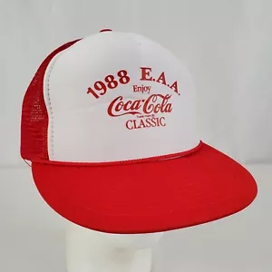 Coca Cola Vintage Snap Back Trucker Mütze 1988 EAA Oshkosh Experimental Aircraft. - Bild 1 von 9