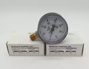 McDaniel Controls -30/0" Hg 1/4" NPT Calibre Lote de 2 - Imagen 1 de 4