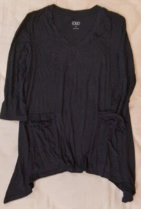 LOGO Lori GoldStein Größe S schwarz Tunika 3/4 Ärmel Top Bluse Taschen gebraucht, in einwandfreiem Zustand Bl.6 - Bild 1 von 6