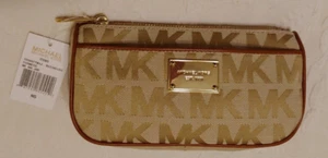 Michael Kors Damen Canvas Top Zip MK Clutch Geldbörse Portemonnaie - Bild 1 von 9