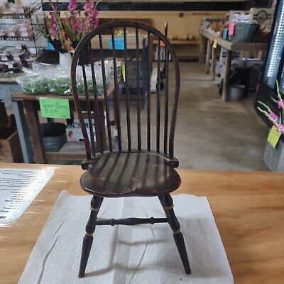 Vintage David T Smith Salesman Sample Windsor Style Wooden Chair Morrow, OH • 128.75$