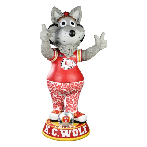 KC Wolf Kansas City Chiefs Super Bowl LVII Champions 3 Foot Version 2 Bobblehead Cover
