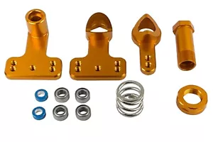 ASC7531 Aluminum Servo Saver /Steering Bellcrank Gold Team Associated RC10GT/DS - Picture 1 of 4