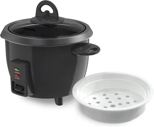Small Rice Cooker 3 Cups Uncooked, Electric Mini Rice Cooker with Food Steamer B - Picture 1 of 7