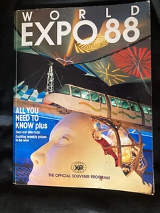 WORLD EXPO 88 BRISBANE OFFICIAL SOUVENIR PROGRAM BOOK GUIDE 1988 SOUTHBANK - Picture 1 of 5