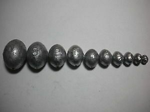 Egg Sinkers - Asstd. sizes available Free shipping - Proudly made in the USA