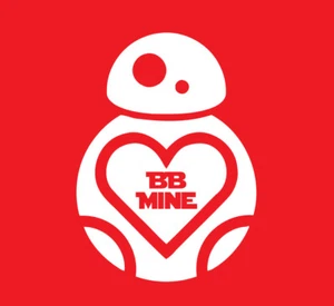 BB Mine shirt kids boys girls adults Star Wars Valentine's Day BB-8 astromech - Picture 1 of 3