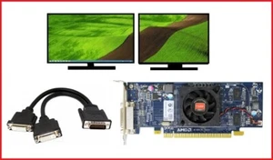 HP Compaq Slim SFF dc5850 Pro 6000 6005 6200 6300 Dual DVI Monitor Video Card - Picture 1 of 2