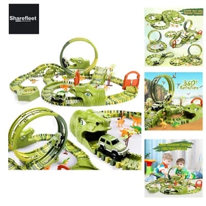 burgkidz Dinosaurier Rennstrecken Spielen Fahrzeuge Spielzeug Set, 387 Stück ... - Picture 1 of 10
