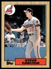 1987 Topps Traded Steve Carlton . Cleveland Indians #19T
