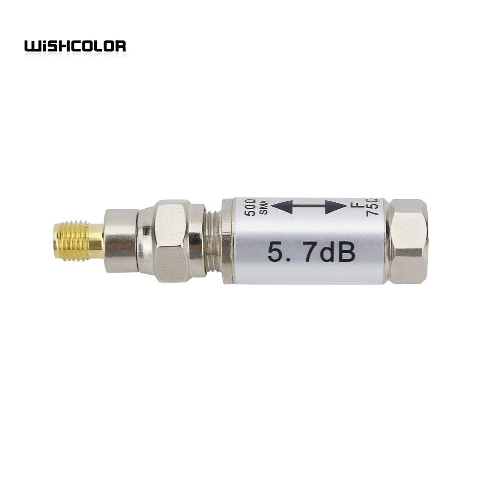 High Quality 0-3GHz SMA Female to F Male Connector 50-75ohm Impedance Converter  - Image 1 of 4