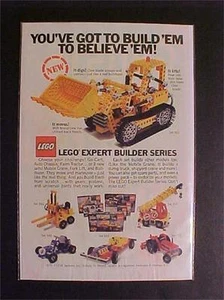 RARE ~ LEGO TOYS ~ LEGOS TOY BUILDING SETS BULLDOZER PRINT AD ORIG VINTAGE 1979 - Imagen 1 de 1