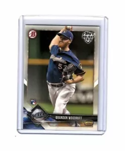 2018 TOPPS HOLIDAY BOWMAN BRANDON WOODRUFF RC #TH-BW - Foto 1 di 1