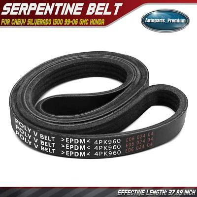 37.89" Serpentine Belt for Chevy Silverado 1500 1999-2008 GMC Honda Hummer Isuzu - Image 1 of 4