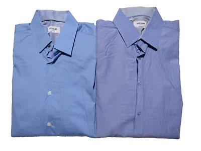 Lote de 2 Camisas de Vestir DUCHAMP London Botón Para Hombre 16 Grandes Manga Larga Azul 41 Foto 1 de 4
