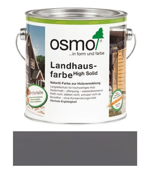 OSMO Landhausfarbe 2,5 L - Steingrau 2704 (11400016)