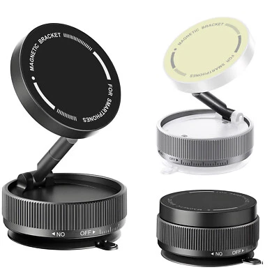 Portable Foldable Vacuum Magnetic Car Mount Suction Cup Bracket Holder For Phone - Image 1 of 4