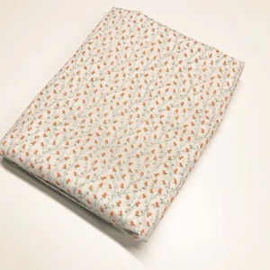 3 Yards Vintage Tiny Peach Rosebuds Lightweight Fabric - Picture 1 of 5