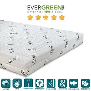 MATERASSO 1 PIAZZA E MEZZA LATTICE 120x190 7 ZONE TESSUTO SFODERABILE ALOE VERA - Imagen 1 de 5