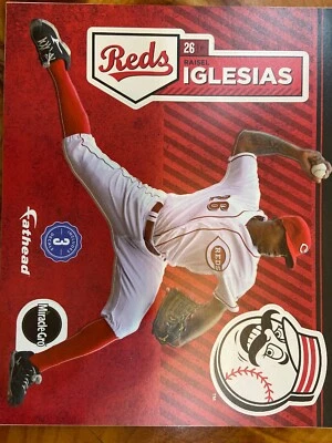 2017 Cincinnati Reds. Raisel Iglesias Fathead Decal. 3 Stickers On Each - Image 1 of 3