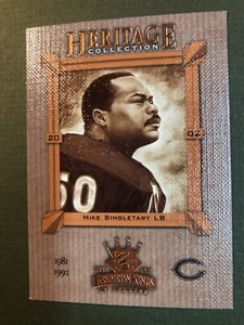 Donruss Gridiron Kings Mike Singletary 2002 #HC-19 Heritage Collection - Imagen 1 de 6
