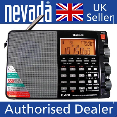 Tecsun PL-880 portable world band radio with AM/FM/LW and SSB modes  - Image 1 of 4