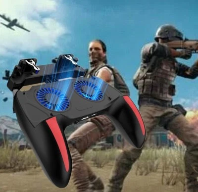 PUBG Fortnite Mobile Phone Game Controller Gamepad Joystick Fire Trigger w/Fan - Image 1 of 4
