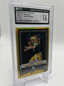 2022 Panini Classics Banner Season Gold Brett Favre 1/99 Packers Cgc 10! - Picture 1 of 3