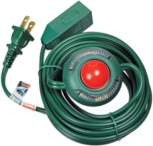 15ft Lighted Foot Switch Extension Cord with 3 Outlets for Holiday Lights - Picture 1 of 2