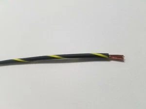 14 AWG GAUGE GXL AUTOMOTIVE HIGH TEMP COPPER WIRE - 25 FT BLACK / YELLOW STRIPE - Picture 1 of 1