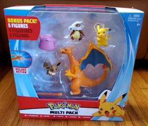 Pokemon Charizard, Eevee, Ditto, Cubone & Pikachu Action Figures 5-Pack  "NEW" - Picture 1 of 4