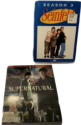 Mixed LOT DVDS TV Series Season 1 Supernatural, New Season 3 Seinfeld Foto 1 de 3
