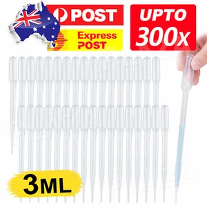 Up to 300x Plastic Pipettes Eye Dropper Disposable Graduated Transfer Liquid 3ML - Picture 1 of 12