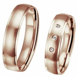 Goldmaid Trauring Ehering Hochzeit Pure Romance Rotgold mit/ohne Brillant - Bild 1 von 11