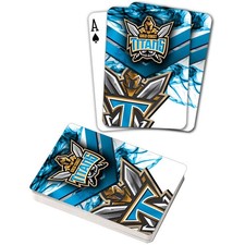 122065 GOLD COAST TITANS NRL TEAM LOGO MASCOT SUPPORTER DECK OF PLAYING CARDS