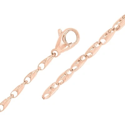 Ожерелье цепочка ручной работы из чистого розового золота 10 карат 20 дюймов 2,8 мм 18,5 грамма - Изображение 1 из 4