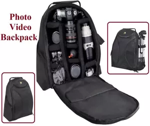 Pro Deluxe Backpack Case For Canon EOS Rebel T5i T4i SL1 T6i T6s T6 80D - Picture 1 of 9