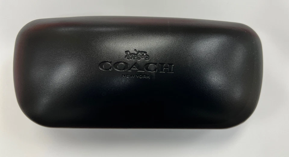 Estuche Coach Pequeño Auténtico Negro Duro Lateral Clamshell Anteojos/Gafas de Sol Foto 1 de 2