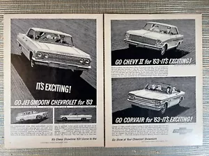 Chevrolet Auto Impala Bel Air Chevy II Nova 400 Corvair 1962 Oldtimer Printanzeige - Bild 1 von 1