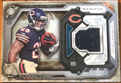 2014 Topps Strata Jerseys BRONZE Ka’Deem Carey SR-KC Chicago Bears #’d 043/150 - Image 1 of 3