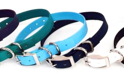 J AND K SPORTING DOG SUPPLY 3/4" Wide Waterproof Collar, Feels Like Leather, Free ID Tag, USA MADE BIOTHANE®