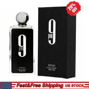 9 pm by Afnan 3.4 oz EDP Cologne for Men New In Box - Long-lasting fragrance - Picture 1 of 12