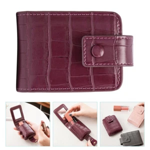 Borsa Cosmetica Viaggio Donna Trucco Rossetto Astuccio con Specchio per Borsetta - Foto 1 di 10