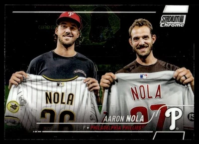 2022 Topps Stadium Club Chrome Aaron Nola Philadelphia Phillies #284 - Image 1 of 2